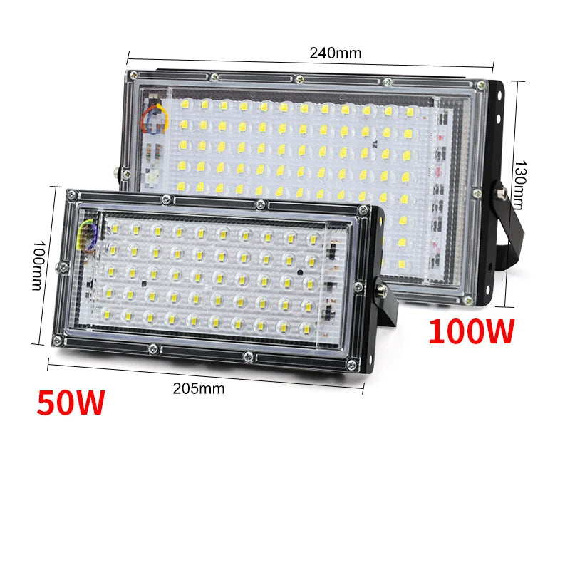 50W 100W 150W Led Flood Light IP65 Waterproof AC 220V Outdoor Floodlight Spotlight LED Reflector Street Lamp Wall Flood Lights 