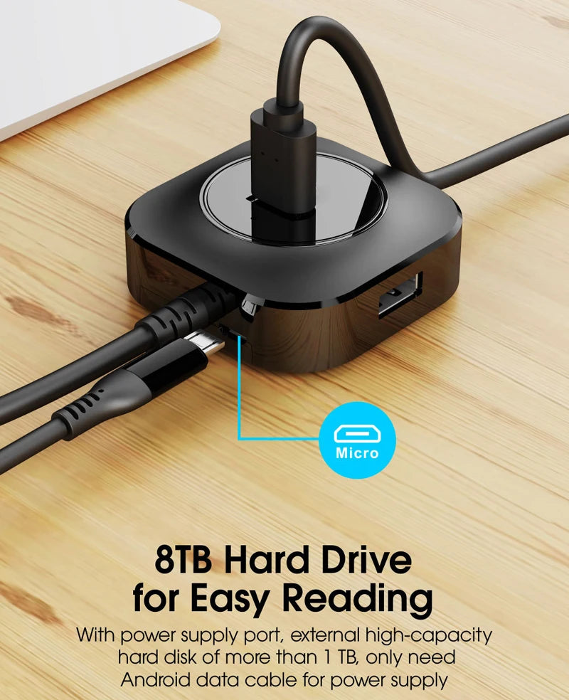USB hub 4 θυρών με διαφορετικές ταχύτητες, καλώδια 30cm/1m/2m