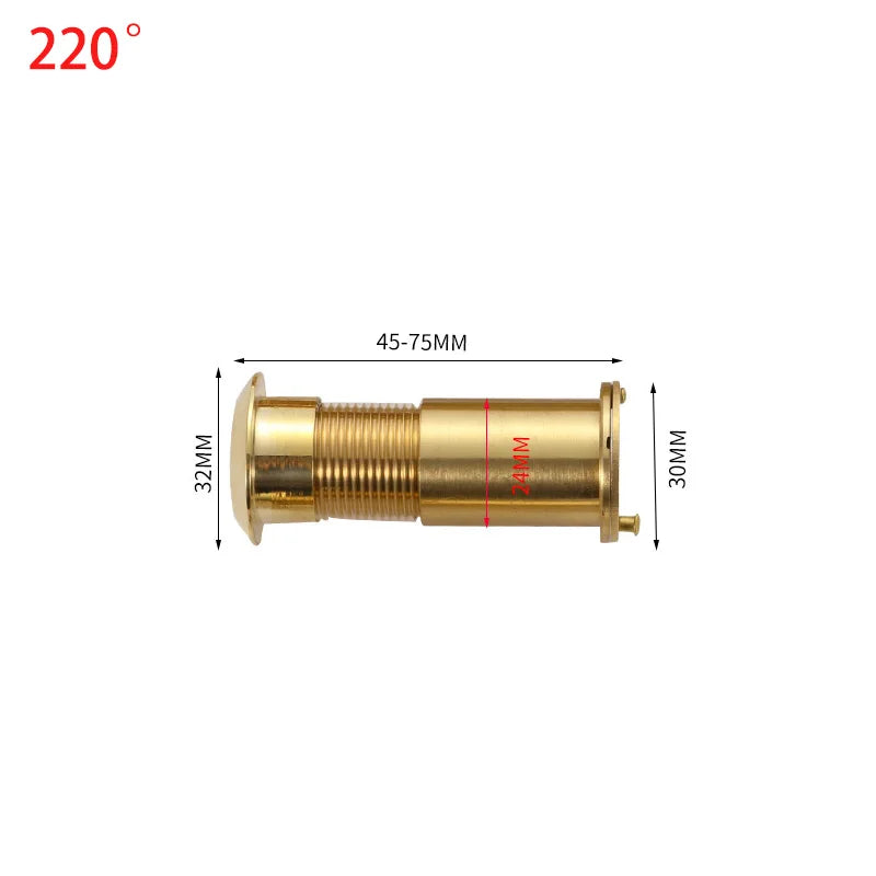 Brass Door Viewer with Privacy Cover