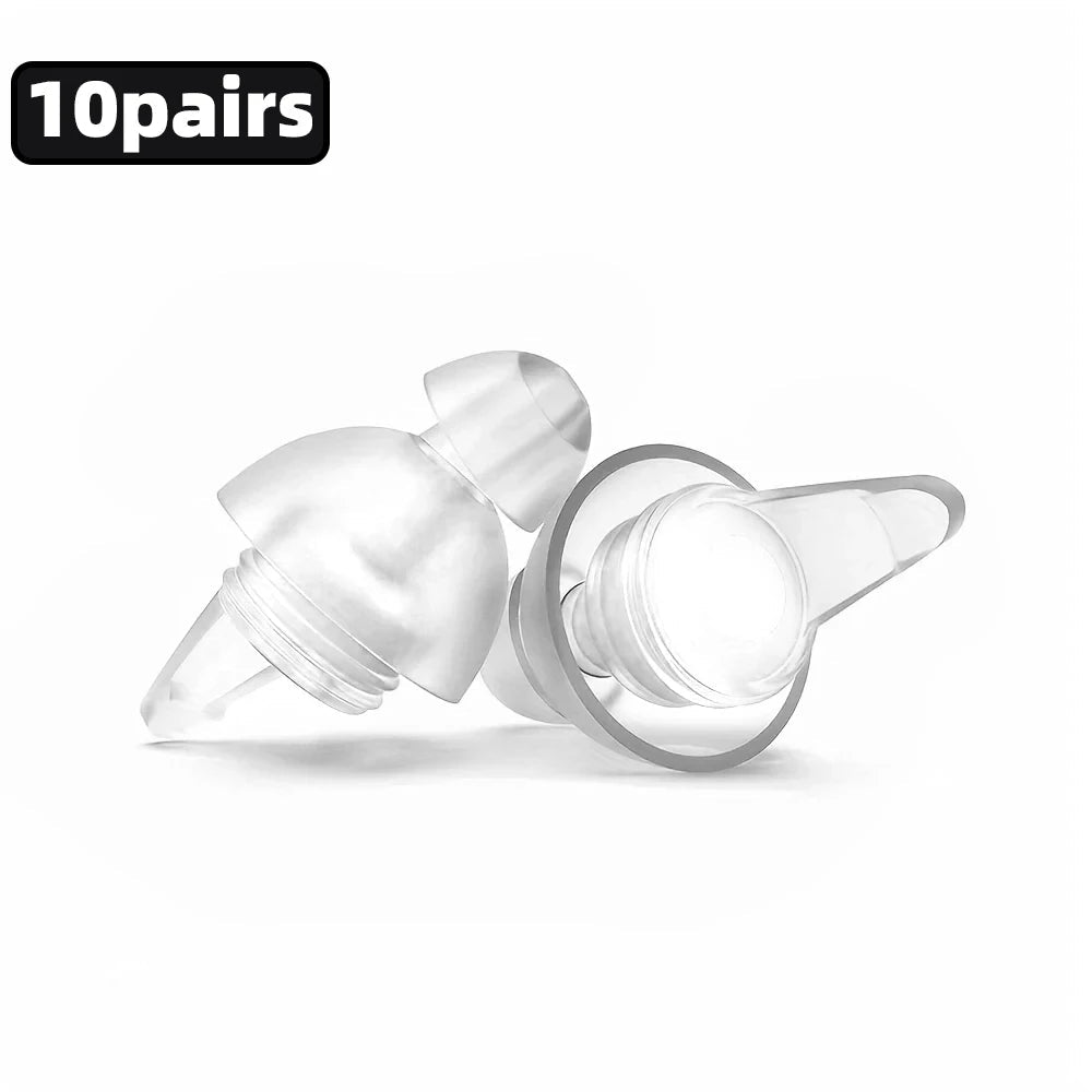 HUAK High Fidelity Silicone Ear Plugs for Noise Cancelling Washable Reusable Musicians Motorcycles Sleeping Work, Study, Swim 