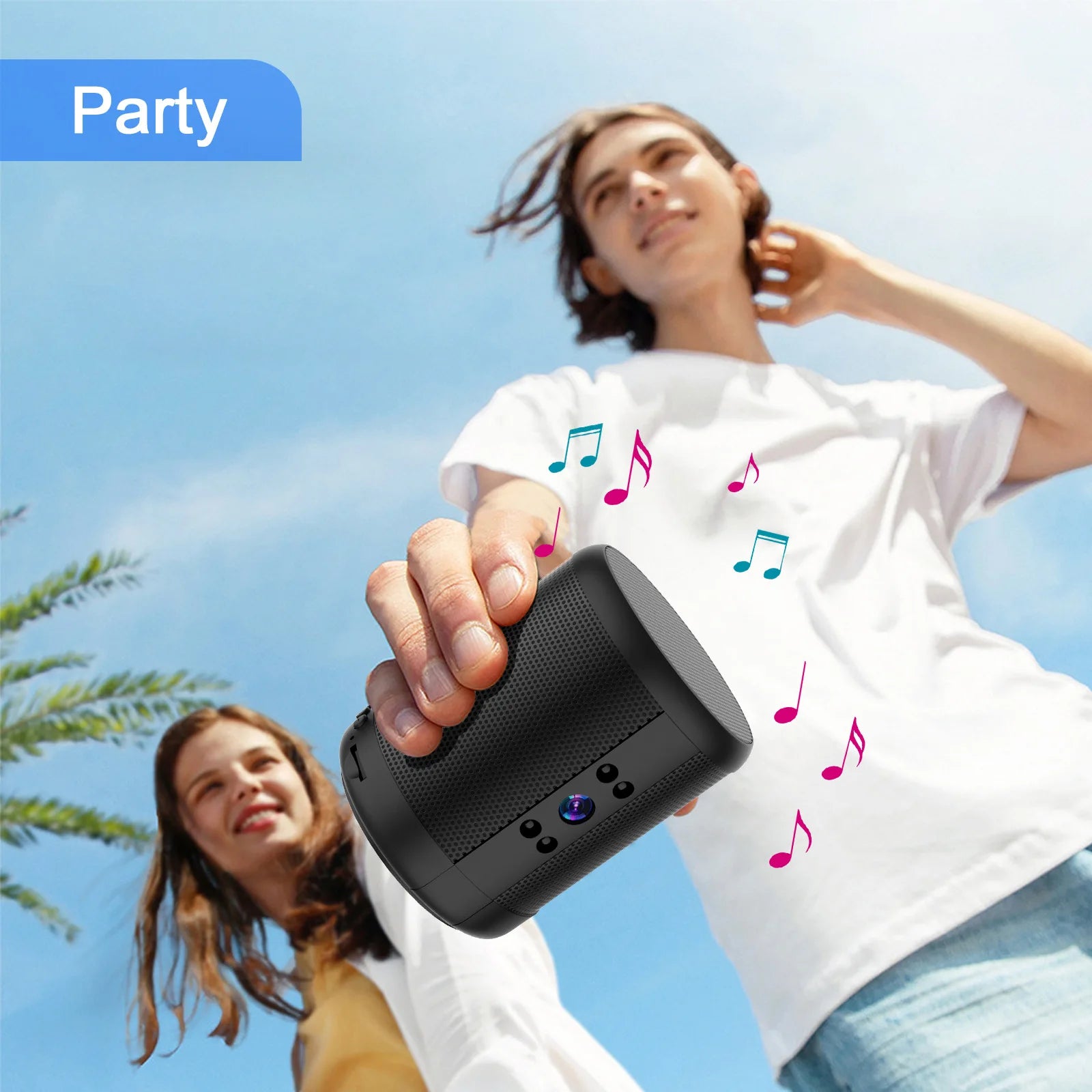 1080P HD Mini WiFi Camera Bluetooth Speaker with Night Vision