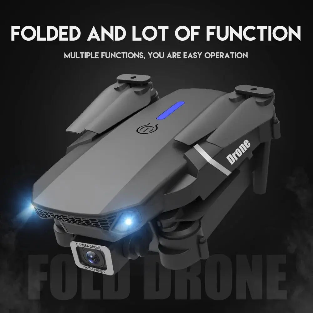 Height Hold Gift Toy 2024 E88Pro RC Drone 4K 1080P Wide Angle HD Camera Foldable Helicopter WIFI FPV 