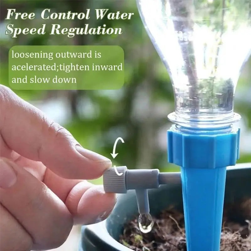 Automatic Drip Irrigation System Self Watering Spike for Flower Plants Greenhouse Garden Adjustable Auto Water Dripper Device 