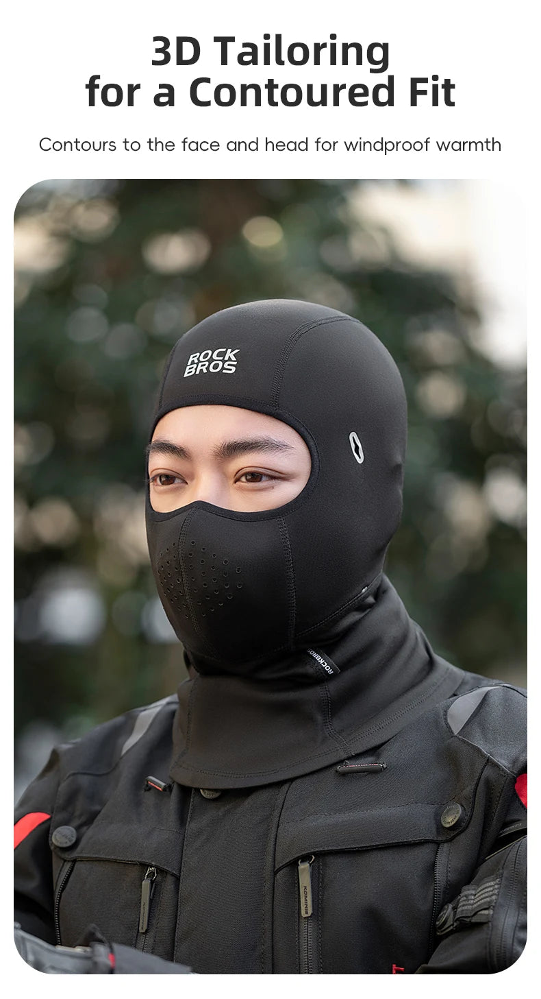 ROCKBROS Χειμερινή Αθλητική Μάσκα, Ζεστή Fleece Μάσκα Προσώπου, Μπαλακλάβα για Ποδηλασία και Σκι, Μάσκα με Άνοιγμα για Γυαλιά, Άνετη