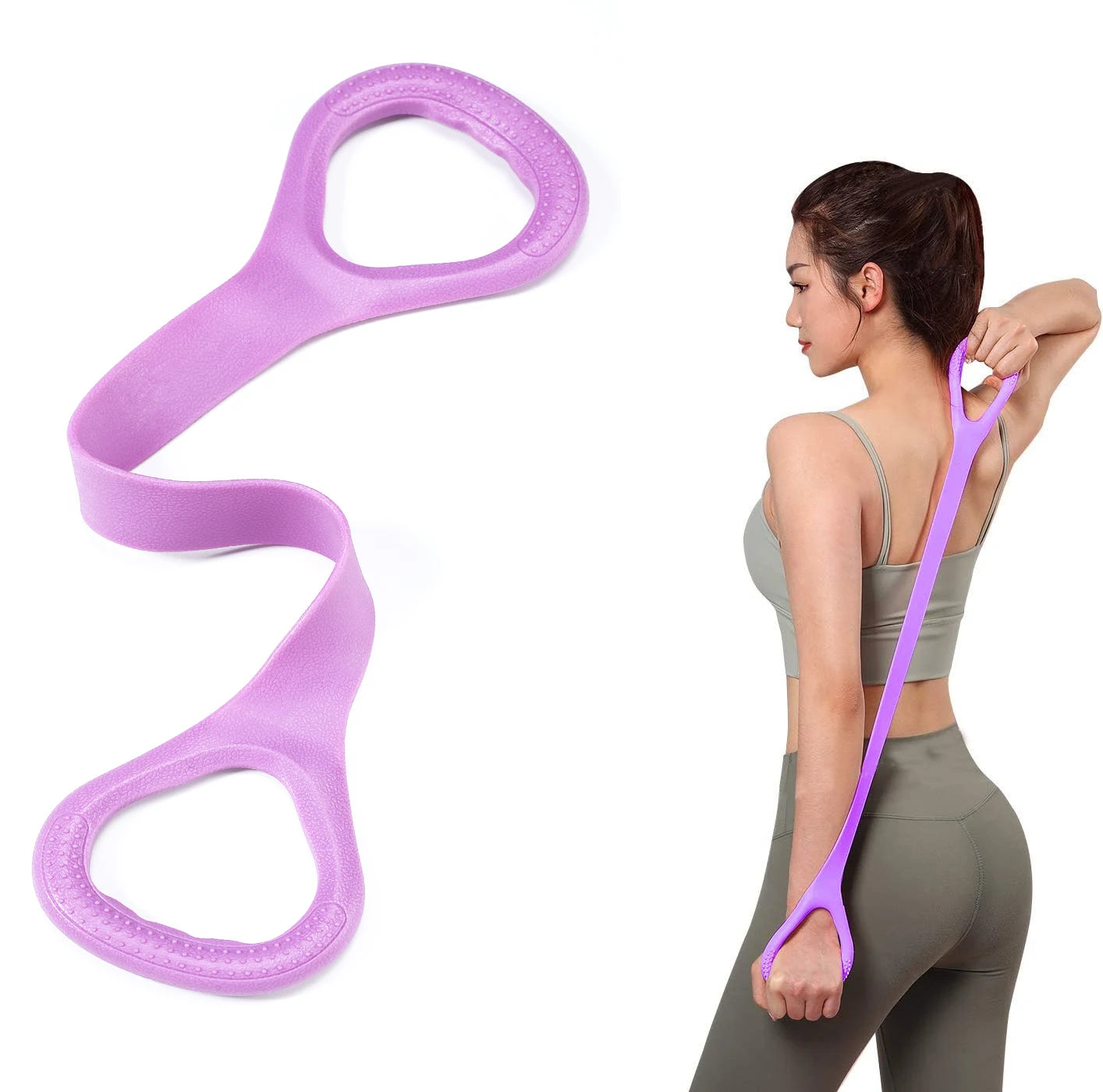 8 Fitness Workout Resistance Band Arm Back Shoulder Exercise Elastic Training Band Yoga Pilates Equipment 