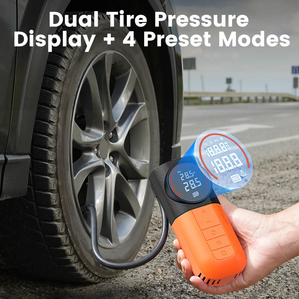 S1 Rechargeable Tyre Inflator with Work Light