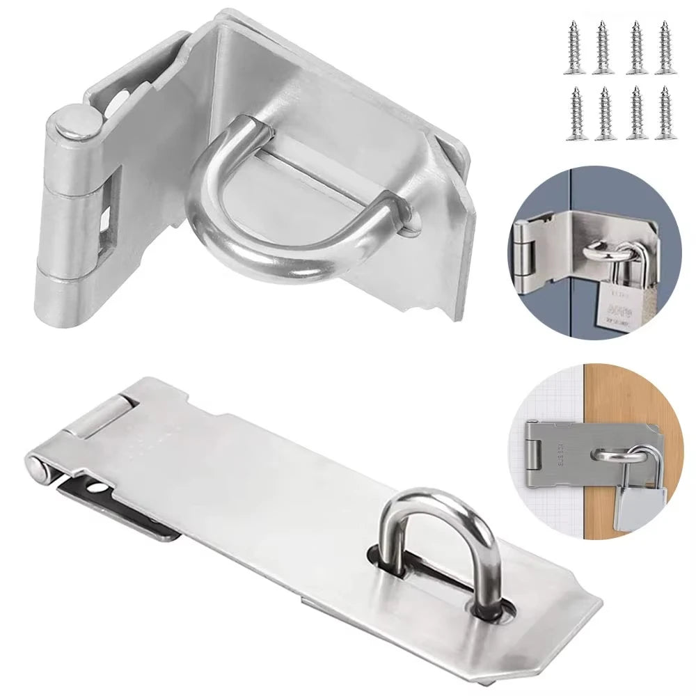 Right-Angle Padlock Hasp for Doors and Gates