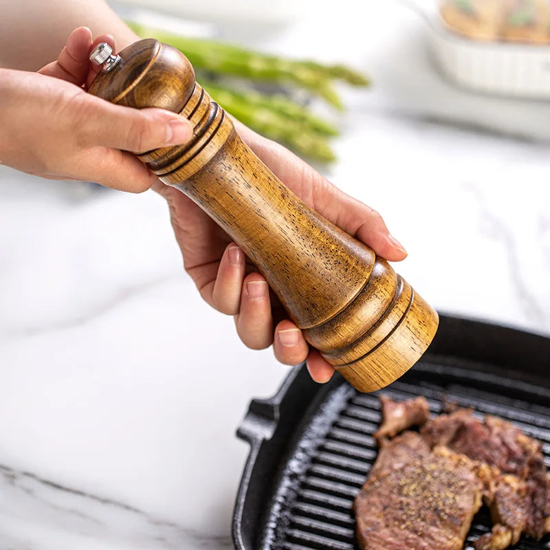 Wooden Salt & Pepper Mill, 5–10 Inch Options