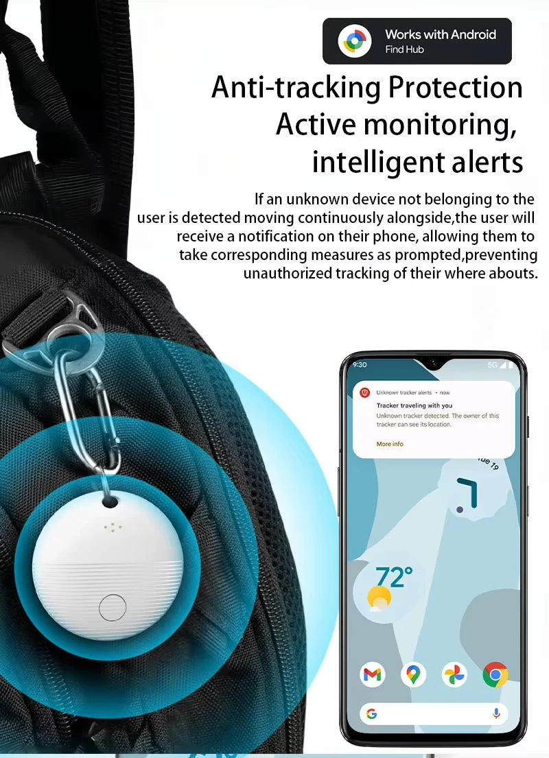 Google Find My GPS Tracker Android Airtag φορητό GPS Tracker Bluetooth εντοπιστής για ποδήλατο κλειδιά, ποτέ μην ξεχνάτε πράγματα