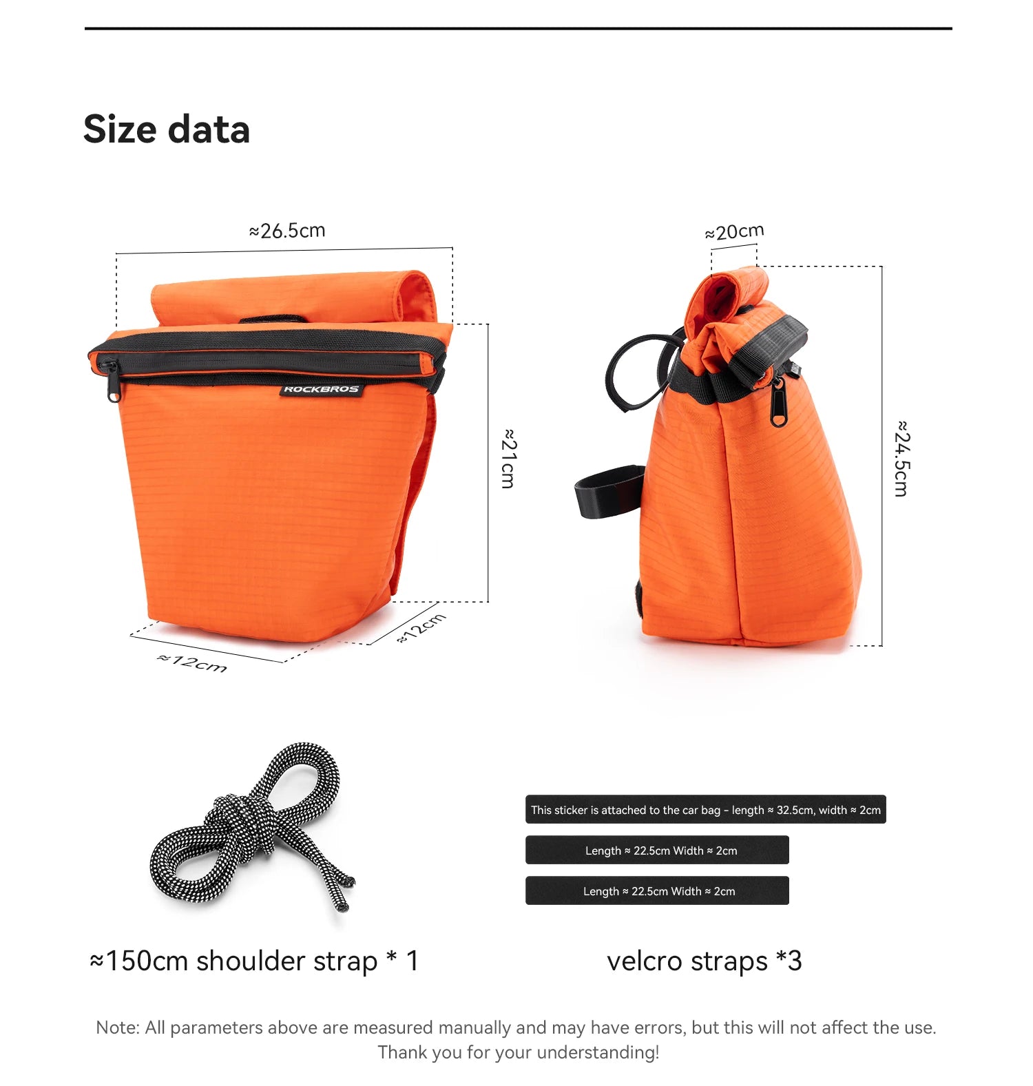 2.5L Waterproof Bike Handlebar Bag with Quick Release Mount