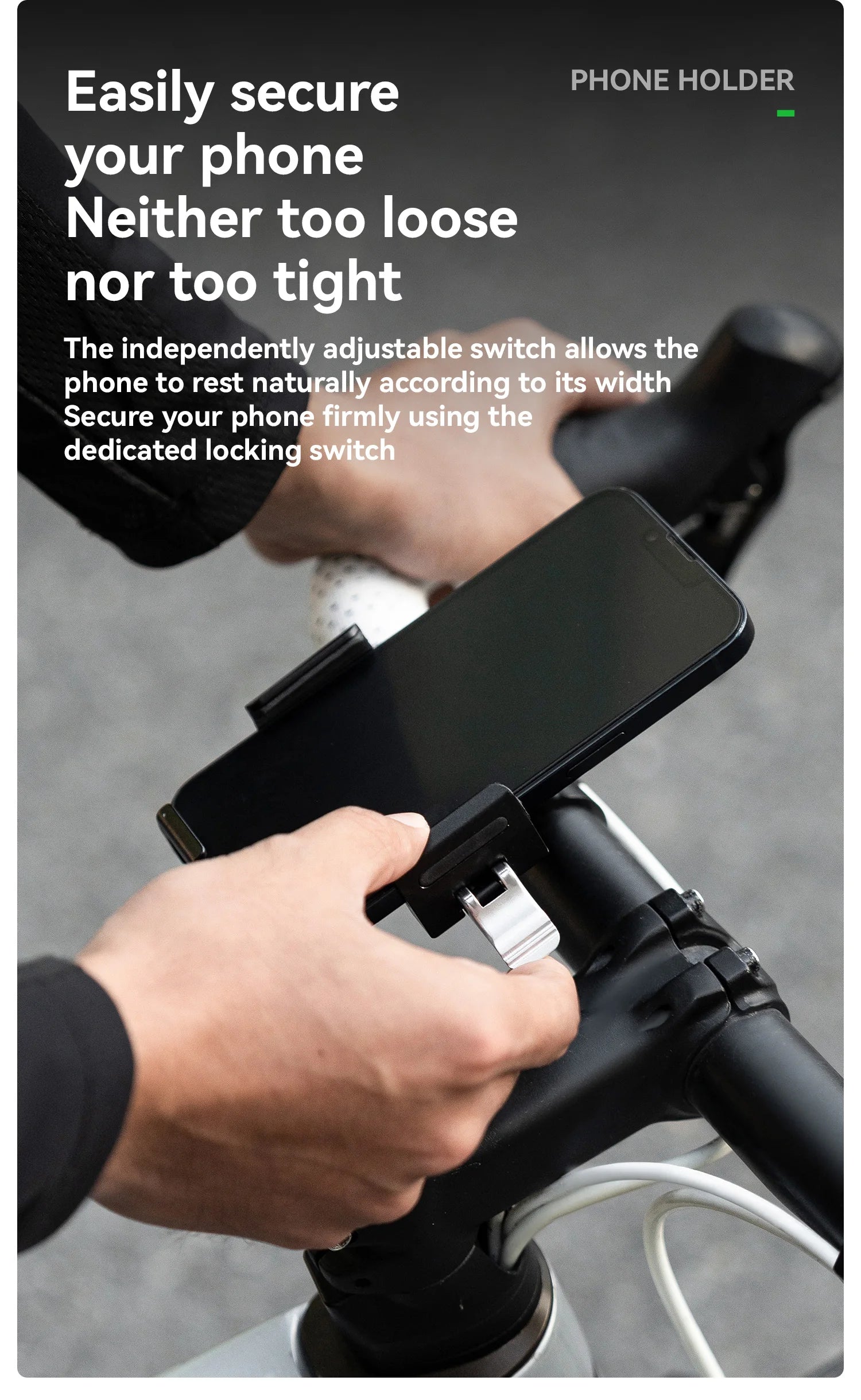 360° Rotating Motorcycle & Bicycle Phone Holder with Shock Absorption