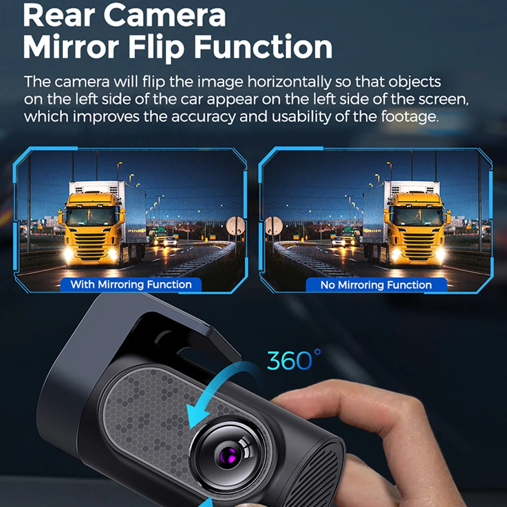 Aggiornamento AZDOME DVR per auto M550 Pro Dash Cam 4K 5.8Ghz WiFi 2 o 3 telecamere Frontale/Cabina/Posteriore Cam GPS Visione notturna Monitor di parcheggio