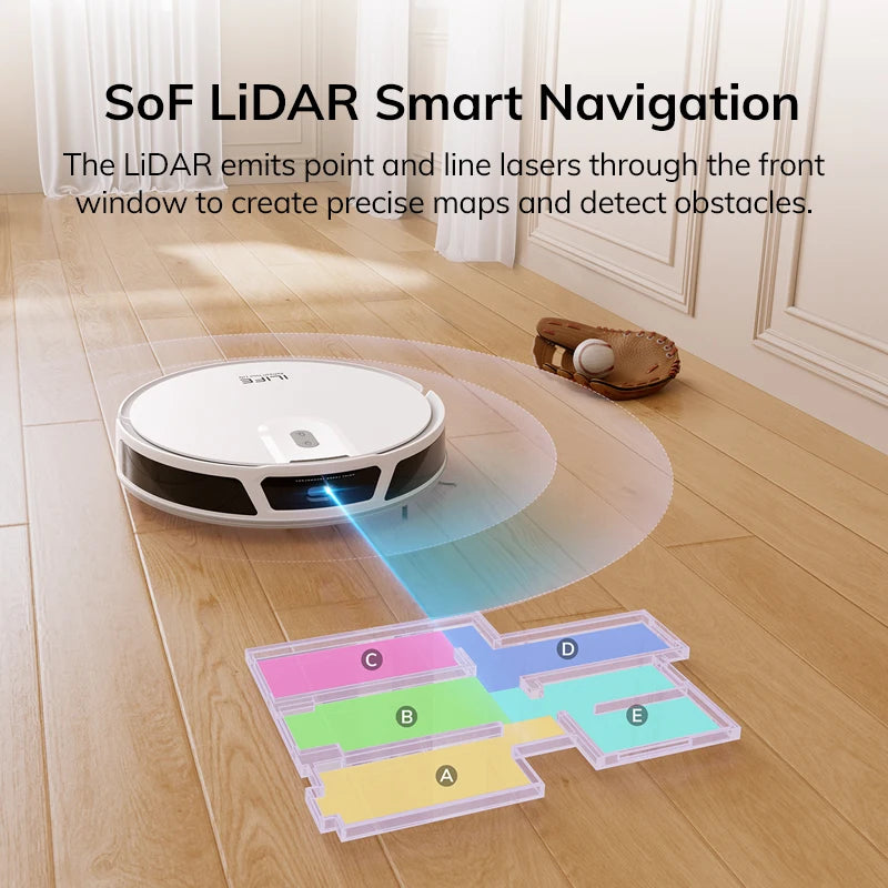 ILIFE V20 Robot Vacuum Cleaner with Powerful Suction and Smart Navigation