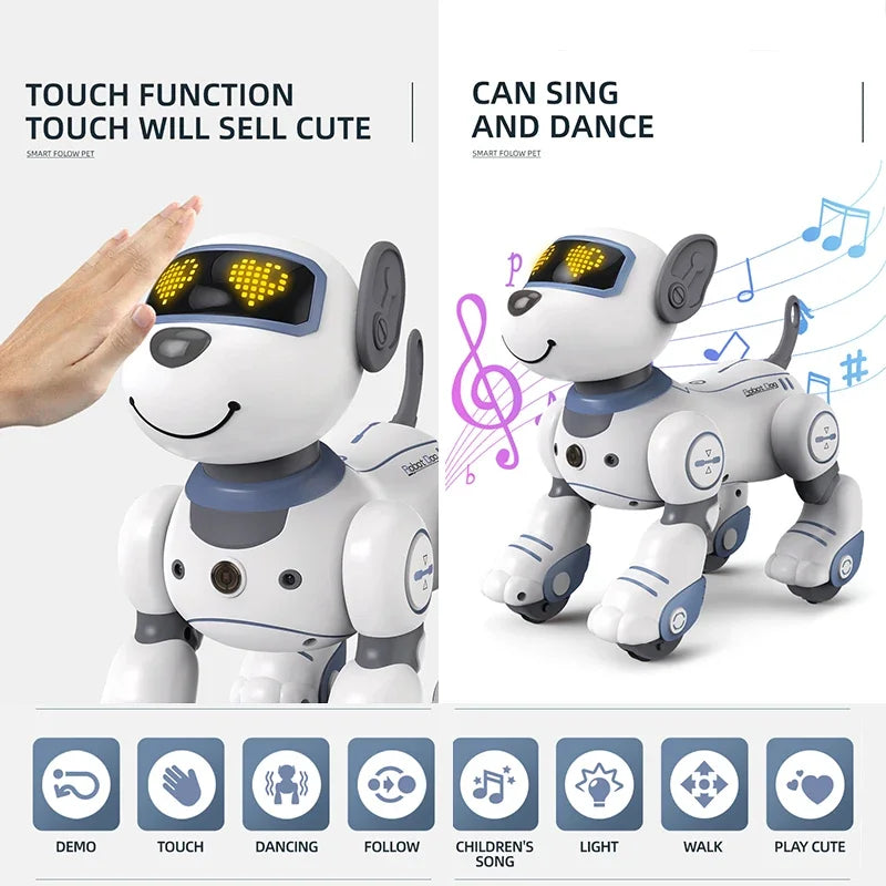 Programmable Robot Dog Toy with Remote Control and Stunt Moves