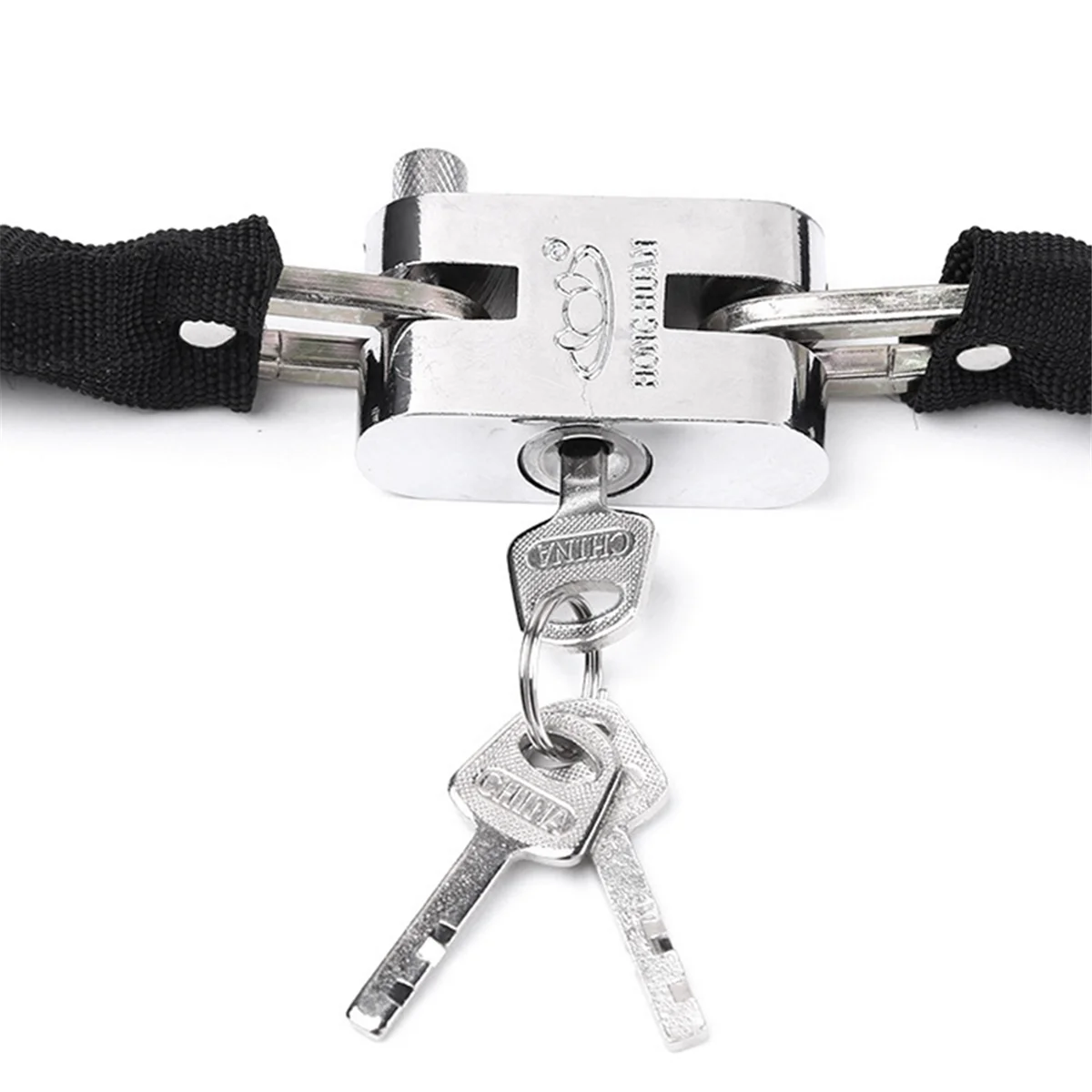 101 cm Bicycle Chain Lock with Fabric Sleeve & 3 Keys