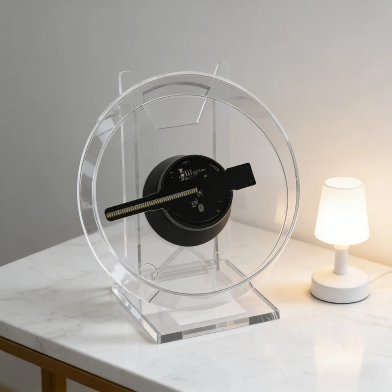 Mini LED Hologram-Effect Display Fan with Stand