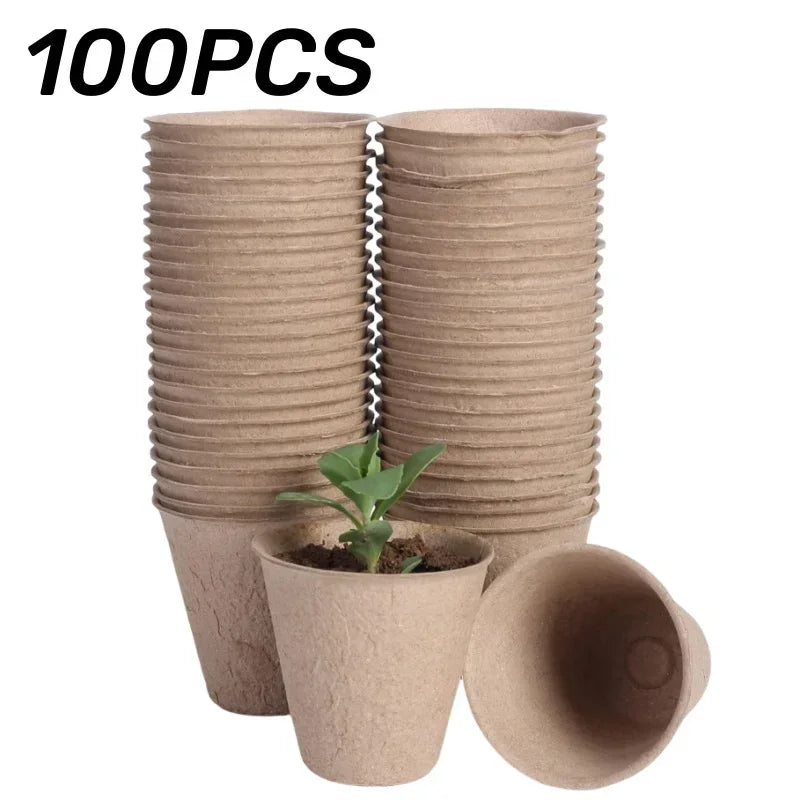 Pulp Seed-Starting Pots, 20–200-Piece Packs