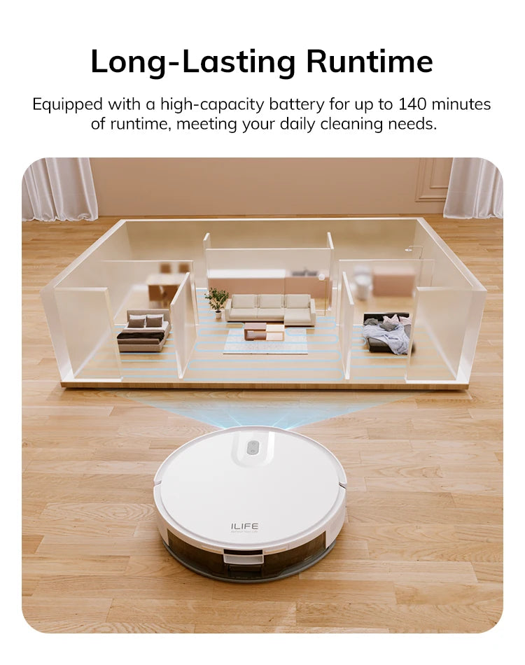 ILIFE V20 Robot Vacuum Cleaner with Powerful Suction and Smart Navigation