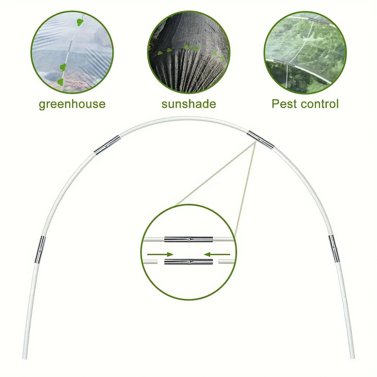 DIY Plant-Tunnel Arch Support Pieces, 25/50 Packs