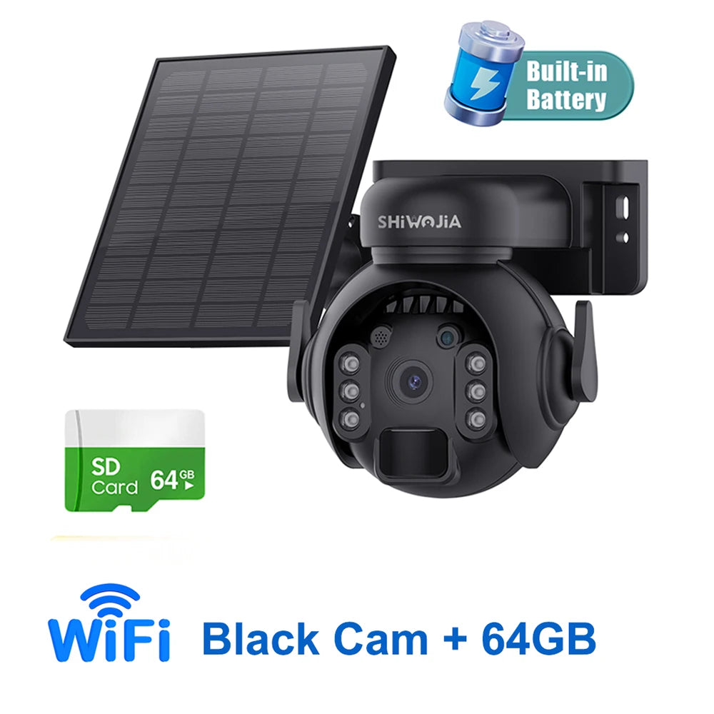 Solar Battery PTZ Camera - Wi-Fi or 4G Options