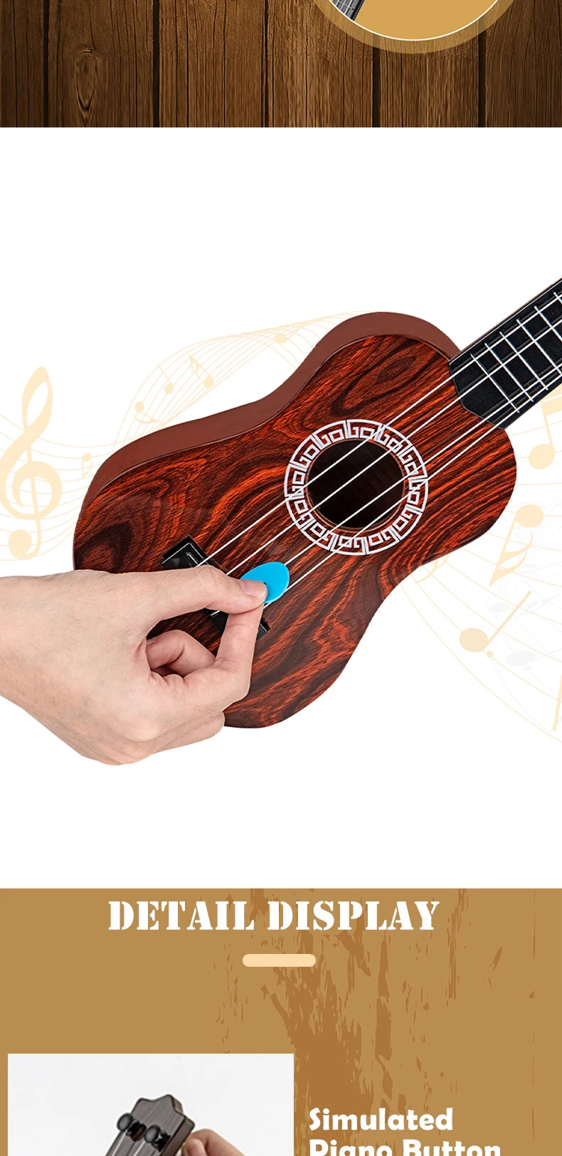 Children's Plastic Ukulele-Style Guitar Toy