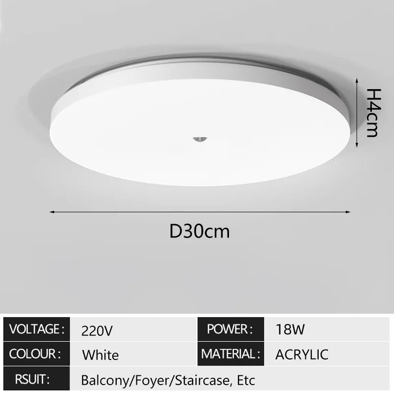 18W Motion-Sensor LED Ceiling Light, Cool White