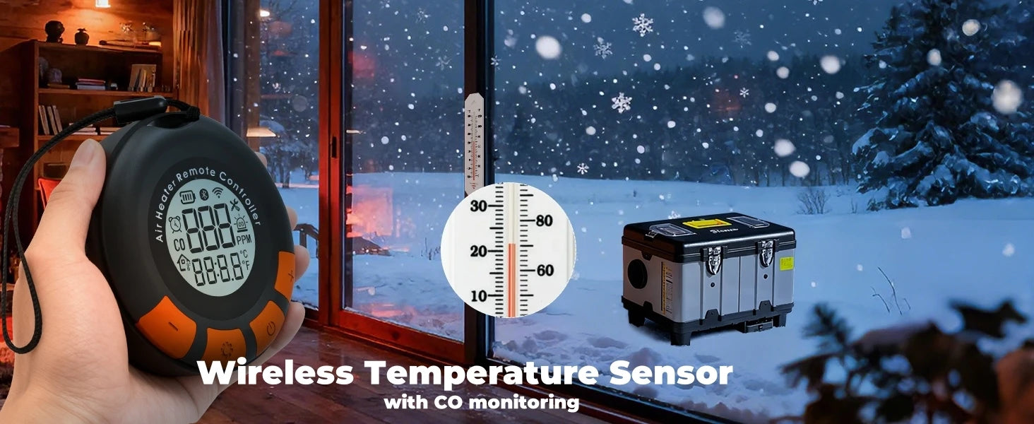 8KW Diesel Air Heater with CO Alarm, Bluetooth Control