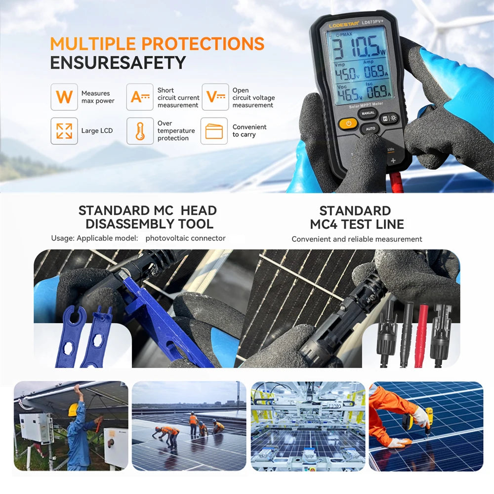 Tester de putere maximă pentru panoul solar