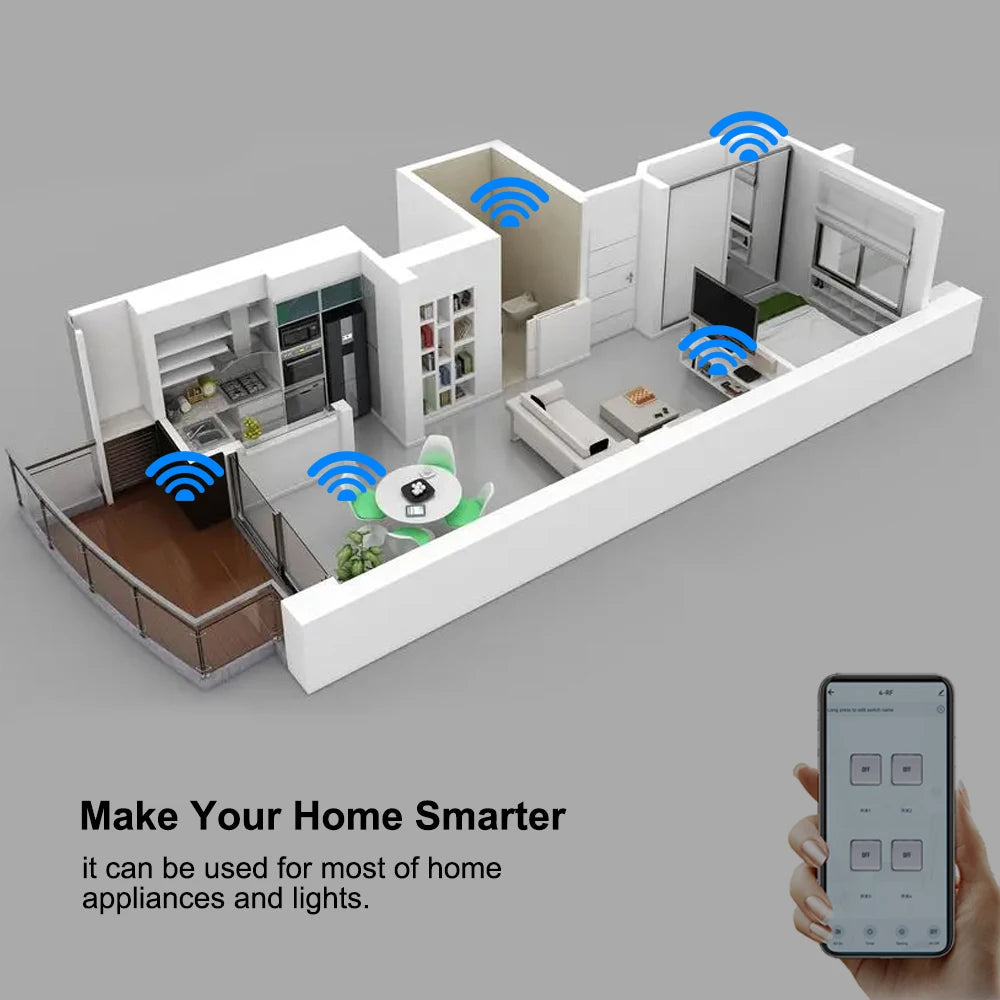 Four-Channel Wi-Fi Relay Module - Voltage Options