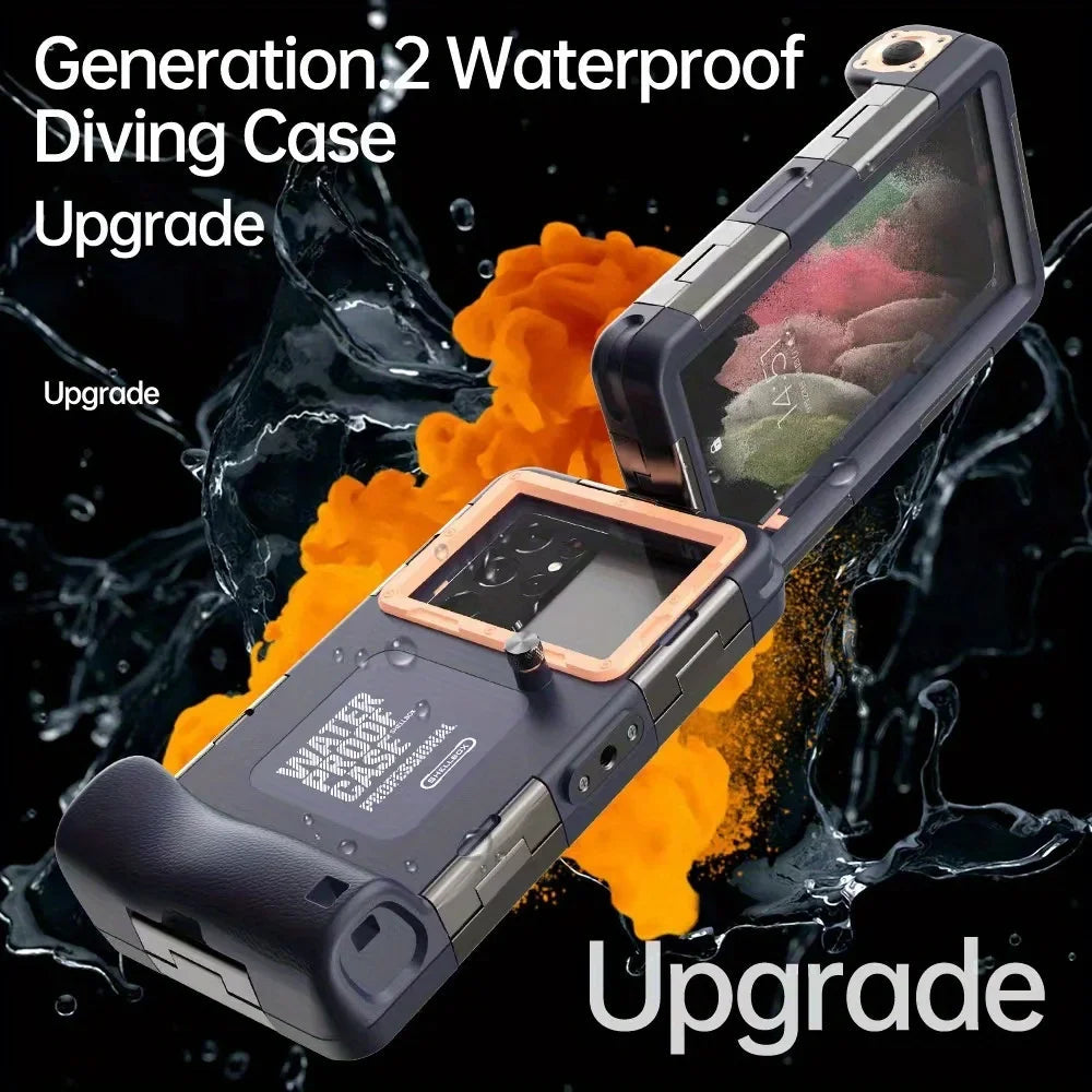 Waterproof Phone Case Holsters & 15m Diving 50ft Swimming Premium Protective Housing & Lanyard For iPhone Samsung 6.8" Phone 
