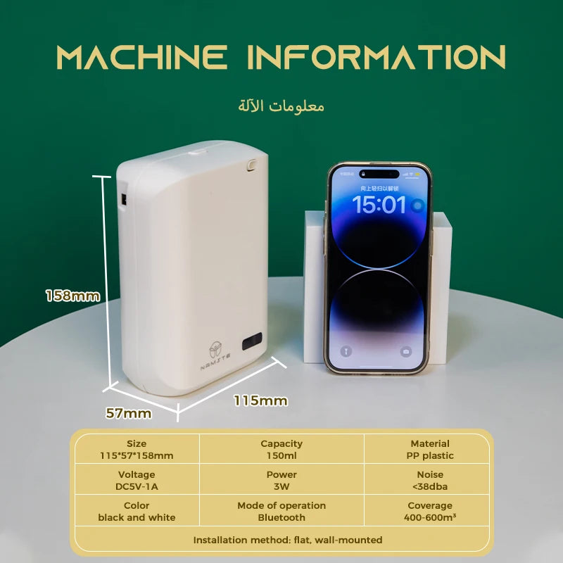 Bluetooth-Controlled 150ml Aroma Diffuser for Home and Hotel Use
