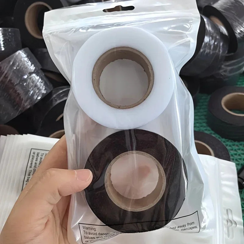 2roll Black White Double-sided Interlining Adhesive Fabric Clothes Iron On Hem Tape Interlining Web DIY Sewing Patchwork Acces 