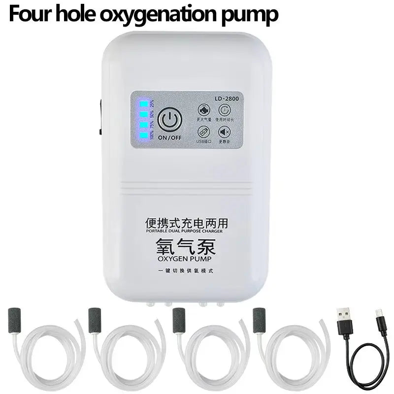 Rechargeable Aquarium Air Pump for Fish Tanks