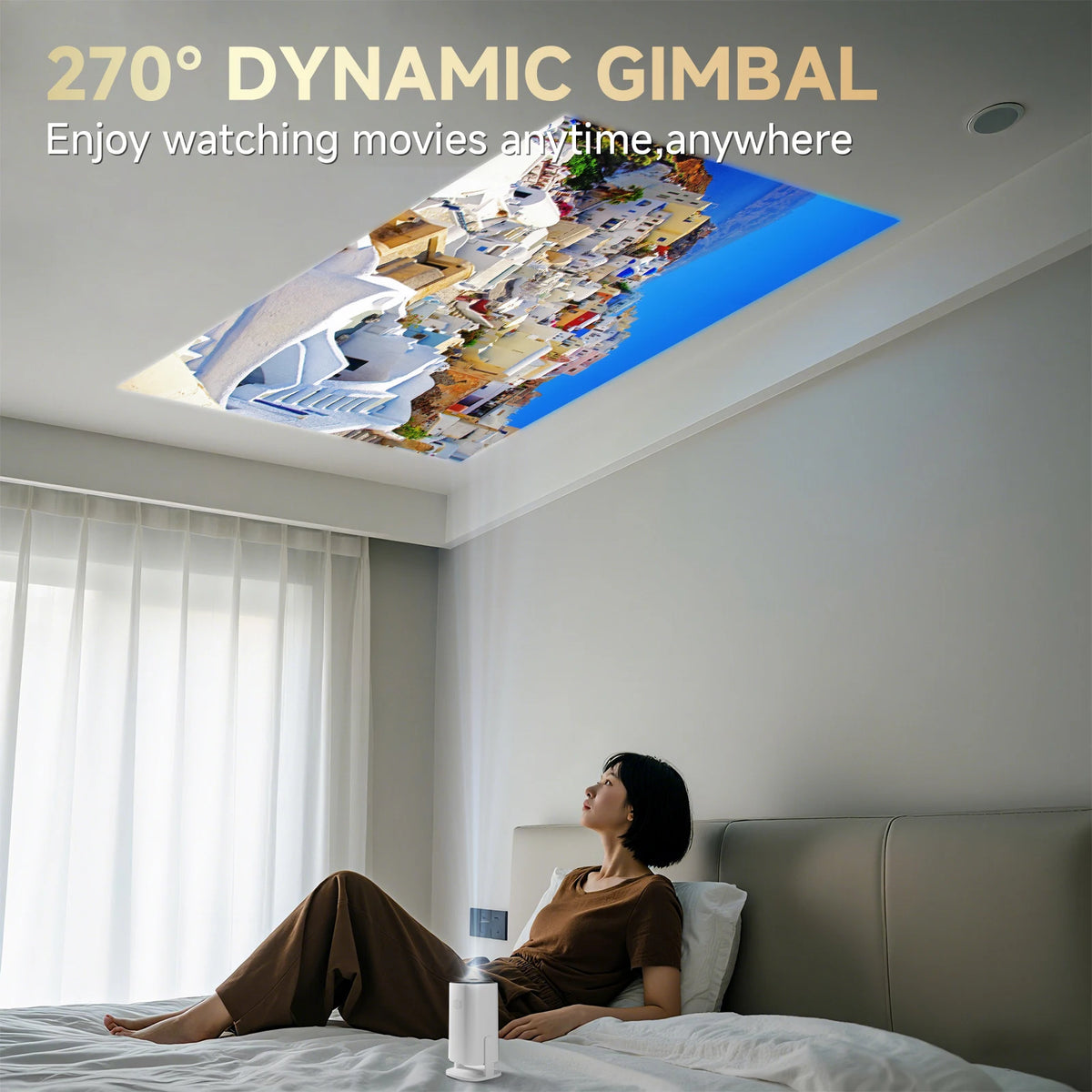 Portable 720p Projector with Wireless Casting