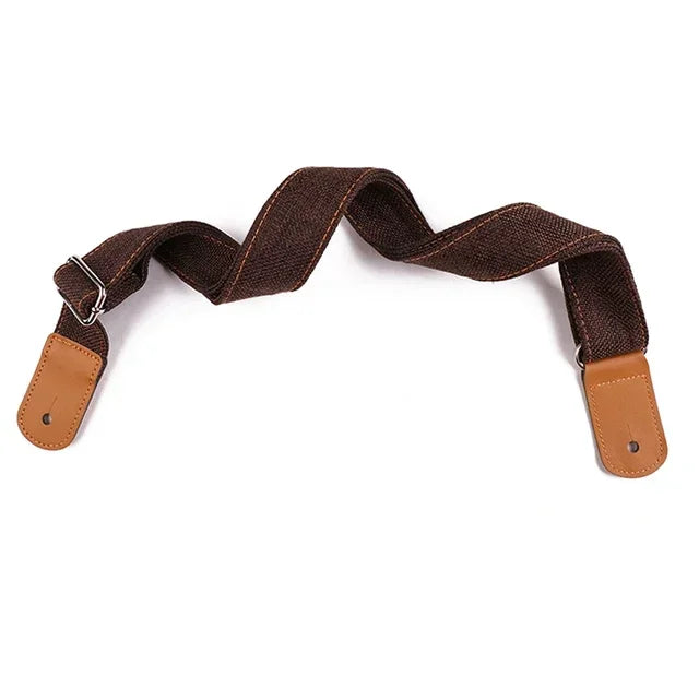 Curea reglabilă pentru chitară sau ukulele, din PU și bumbac