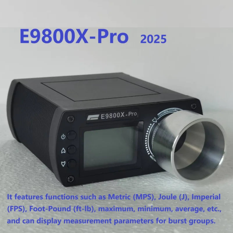 E9800X-Pro Bullet Firing Speed Chronograph LCD Chronoscope, ulepszona wersja E9800X do pomiaru prędkości