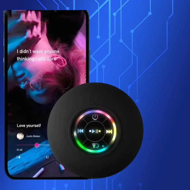 2025 New bathroom waterproof wireless LED suction Cup Mini Bluetooth speaker Portable outdoor sports stereo speakers 