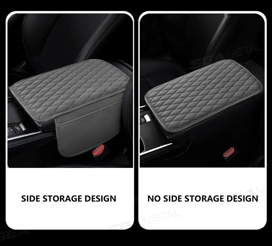 Universal Car Armrest Box Cover with Storage Pockets