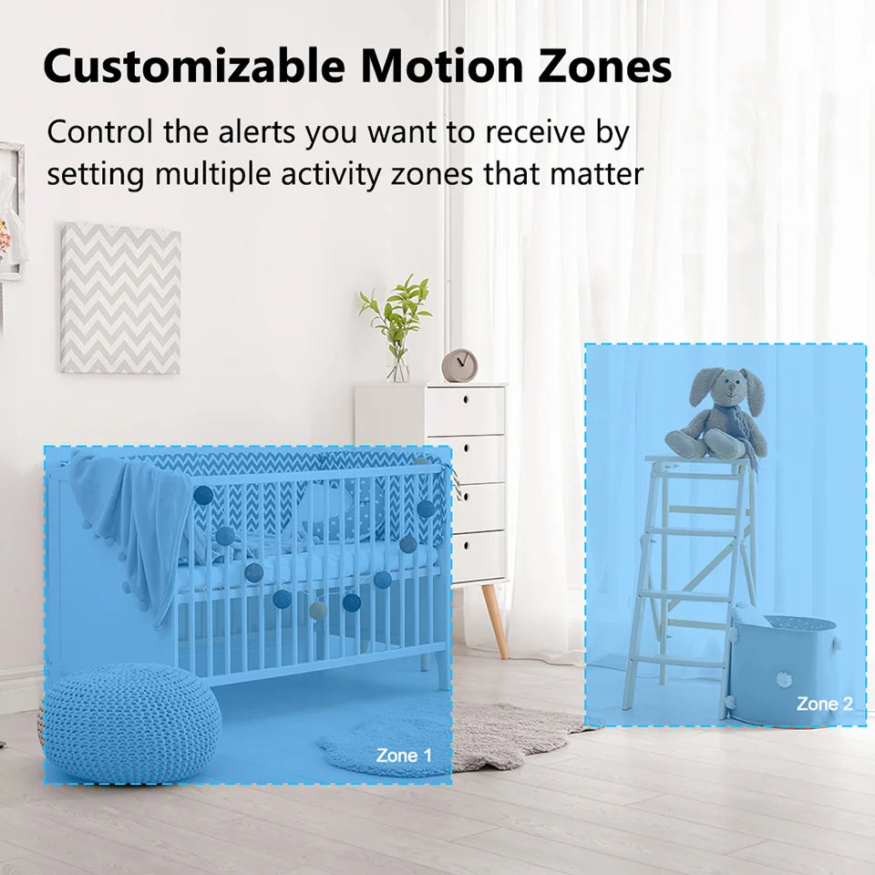 360° Indoor Security Camera with Color Night Vision & 2‑Way Audio