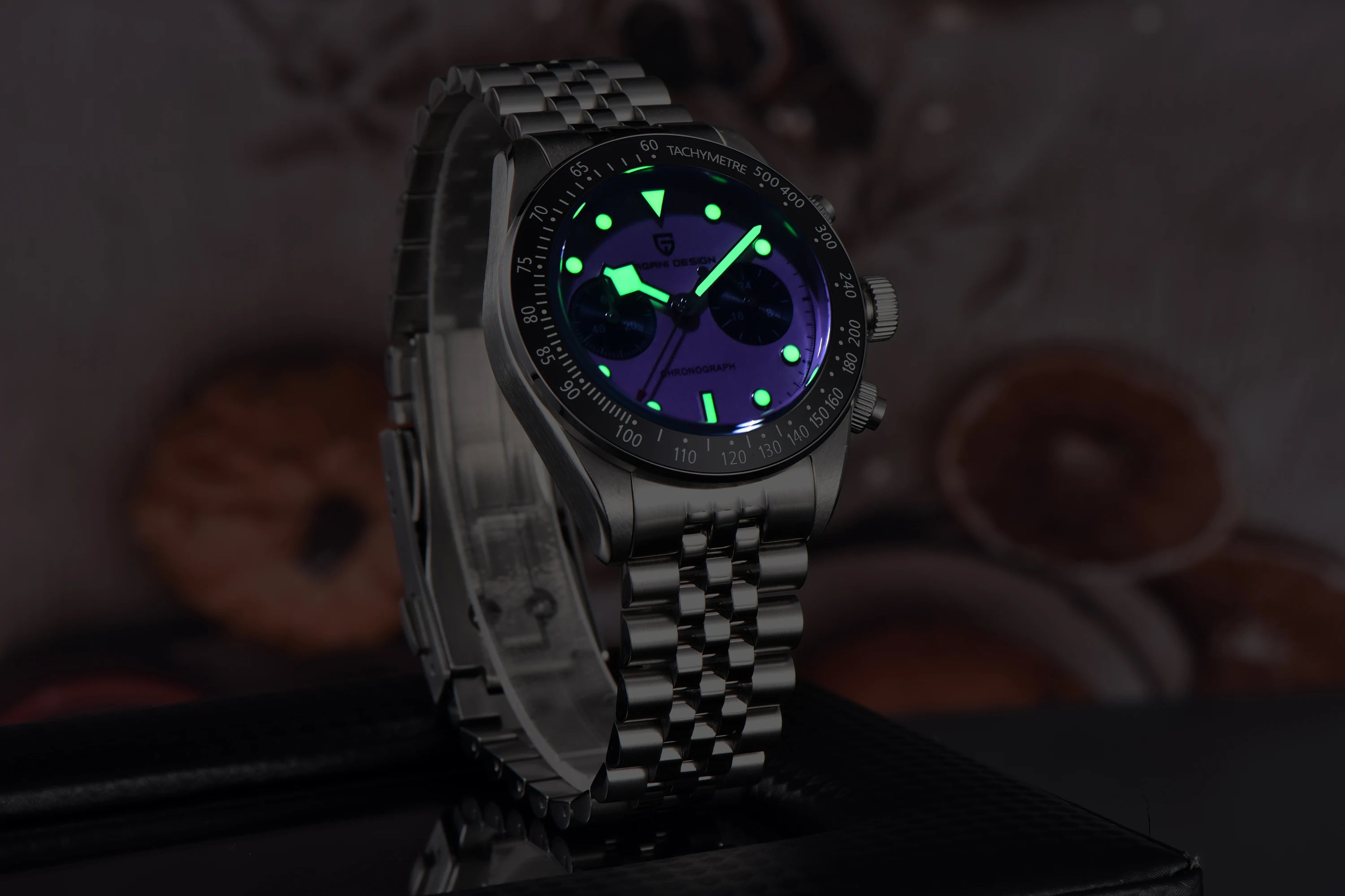 Pagani Design BB Panda kronograf ur i rustfrit stål 100M