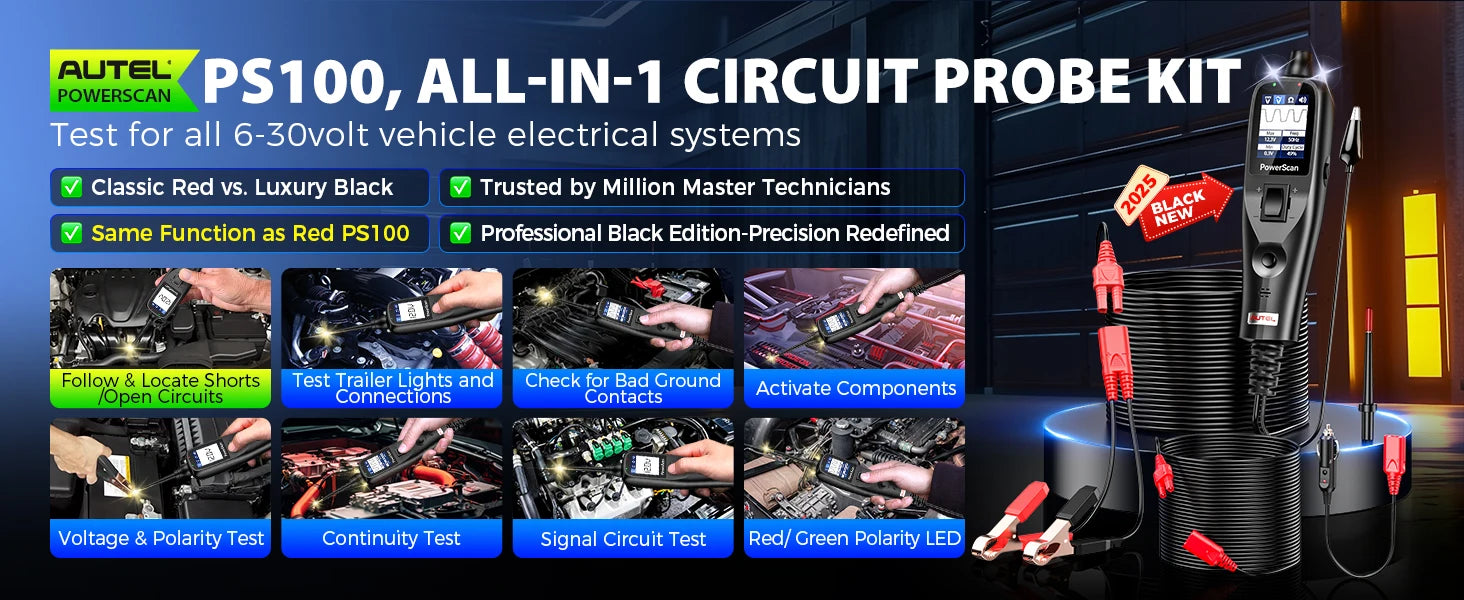 Autel PowerScan PS100 Automotive Circuit Tester and AVOmeter
