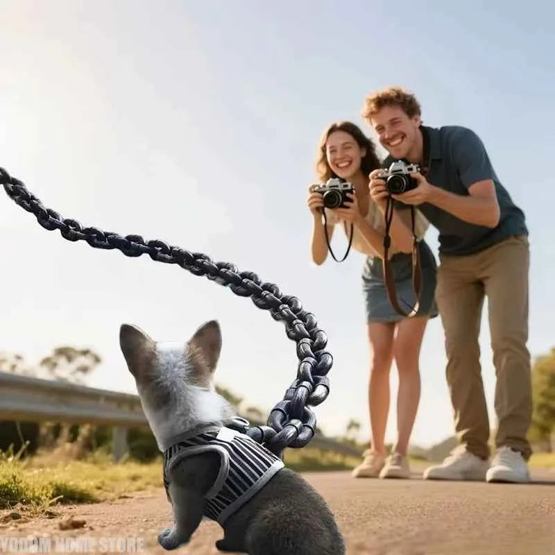 1ks sada 70palcové zábavné psí vodítko Plastový řetěz Rekvizity pro fotografování Odolná dekorace Roztomilé vodítko Příslušenství pro domácí mazlíčky