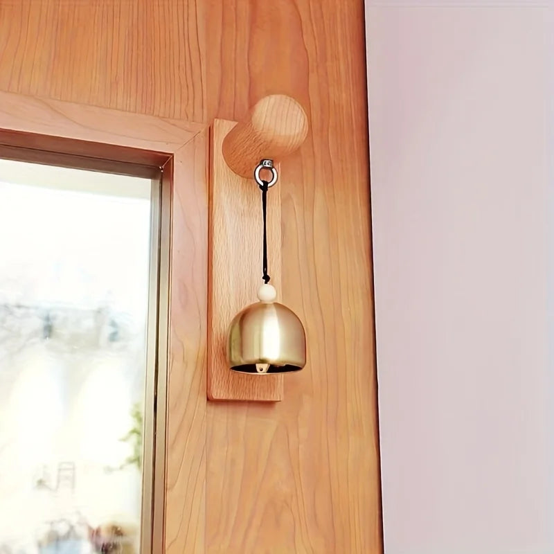 Power-Free Mechanical Door Chime, Wood Style