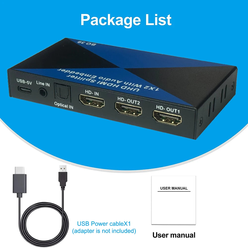 4K HDMI-splitter met audio-embedder