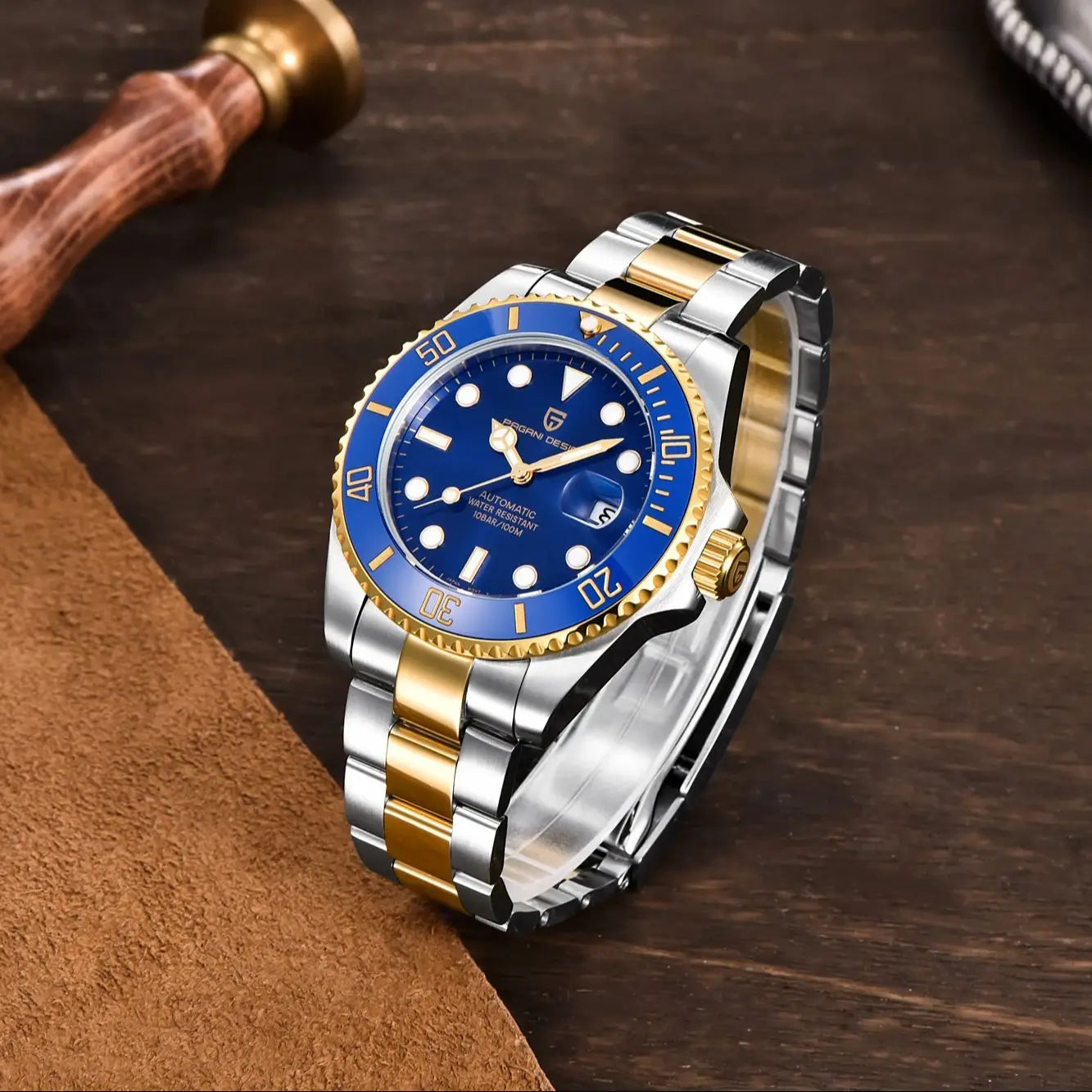 Pagani Design Automatic Dive Watch 10Bar Sapphire Steel Men