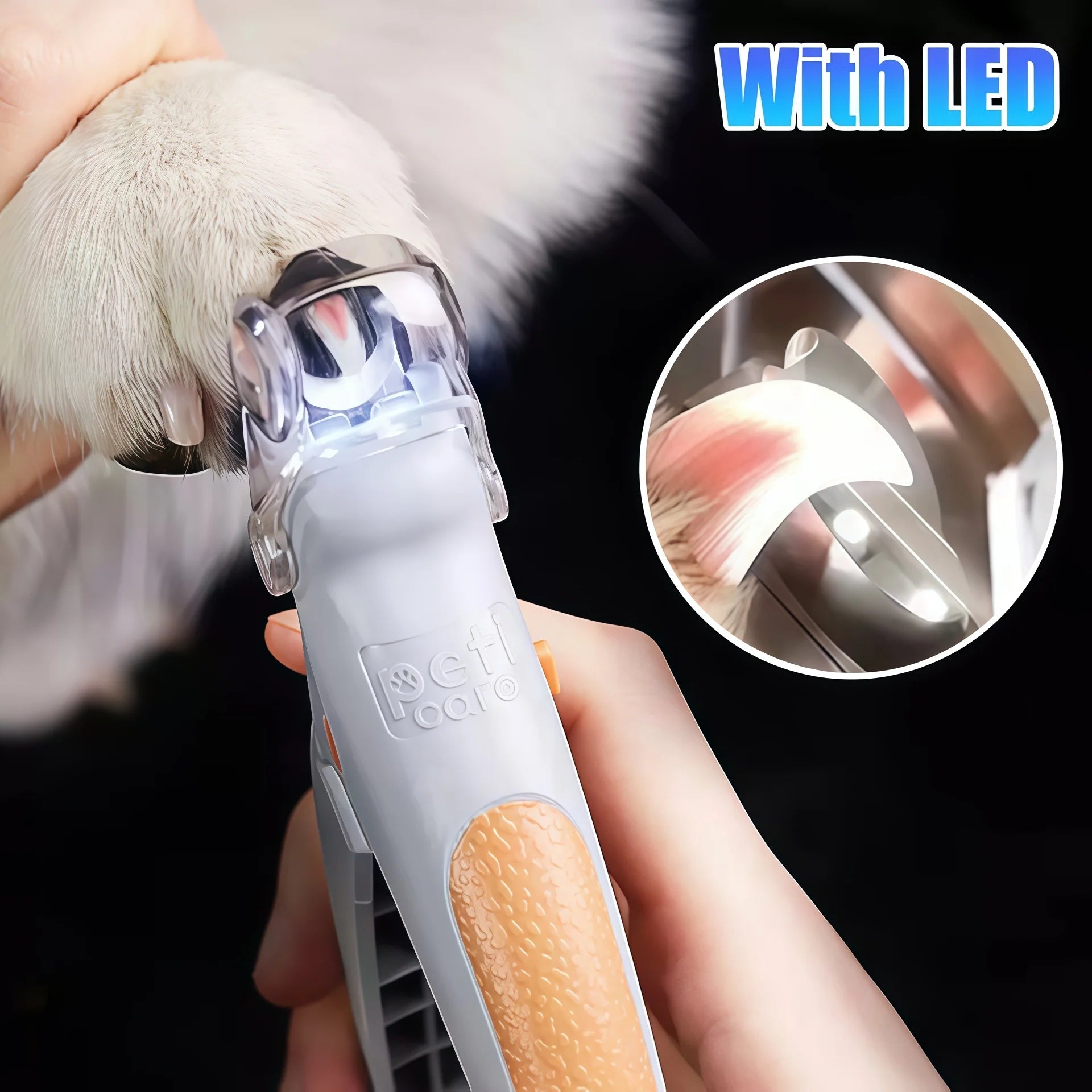 Coupe-ongles pour animaux avec lumière LED pour une toilette sécurisée des chats et des chiens