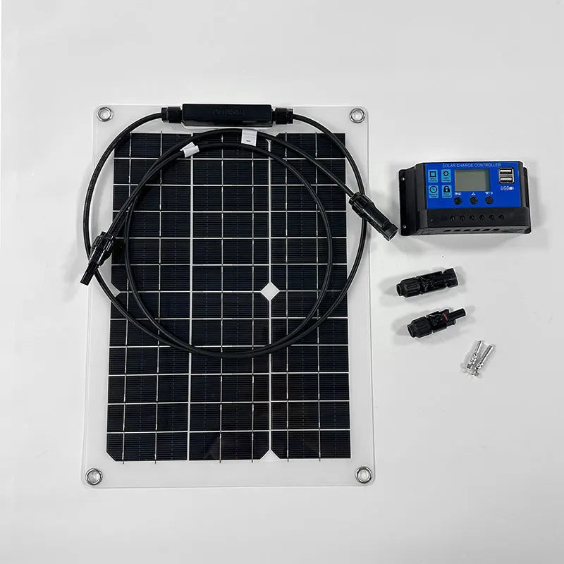 500W/1000W Flexible Solar Panel 12V Battery Charger with Controller – Solar Power Bank for Phone, Car, Yacht, RV