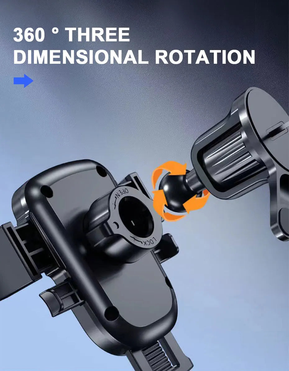 SEAMETAL Upgraded Hook Car Phone Holder Anti Shake Air Vent Phone Mount 360-Degree Rotation Stable Smartphone Naigation Support