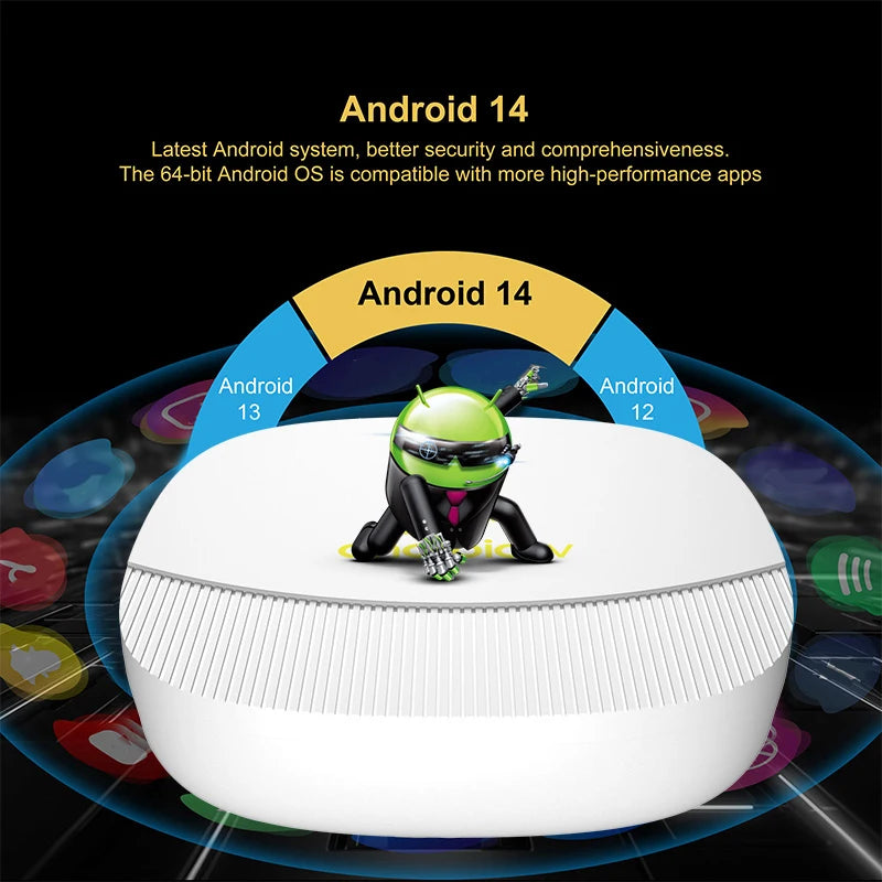 TV98 ATV Max Android 14 TV Box Allwinner H313 2GB 8GB Wifi 6 BT 8K 4K AV1 Full HD Smart Media Player Voice control Set Top Box