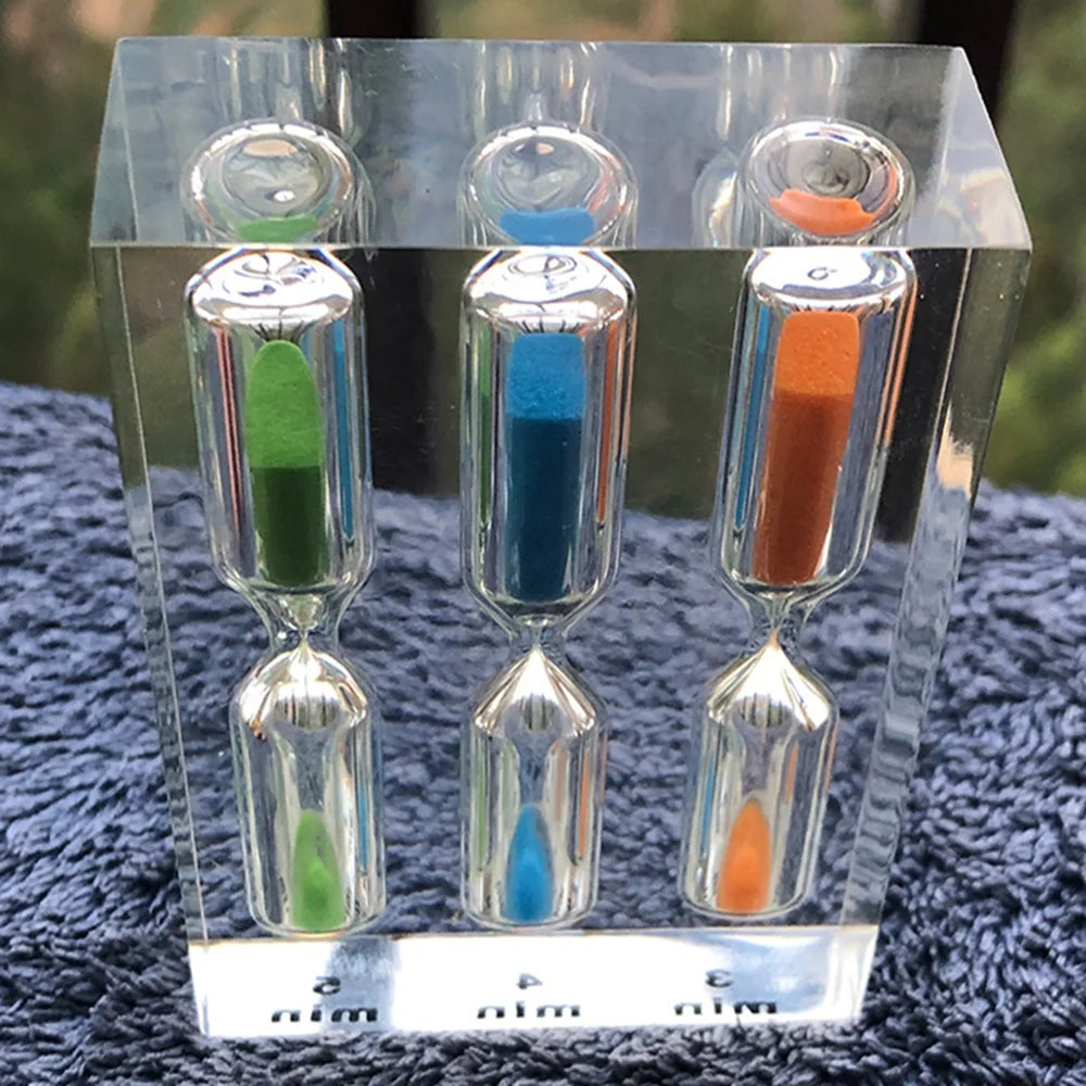 Three-Interval Sand Timer, 1/2/3 or 3/4/5 Minutes
